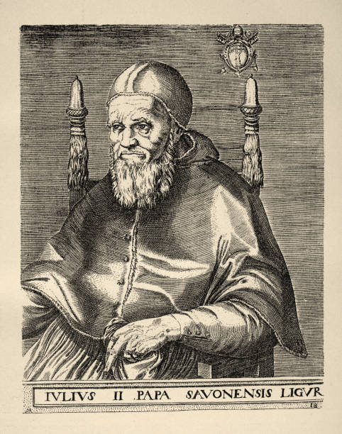 illustrations, cliparts, dessins animés et icônes de le pape jules ii, surnommé le pape guerrier ou le redoutable pape, 16ème siècle, art de l’histoire - pope julius ii