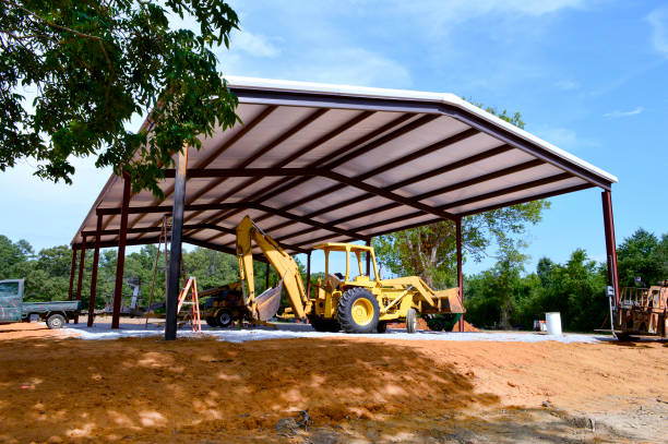 istock Roof Covered Steel Structure Building Covering Construction Equipment 1441255831