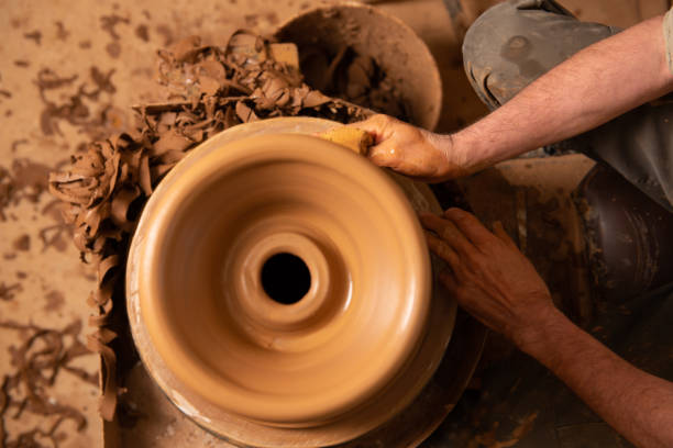 istock Creation of pottery vase 1441256039