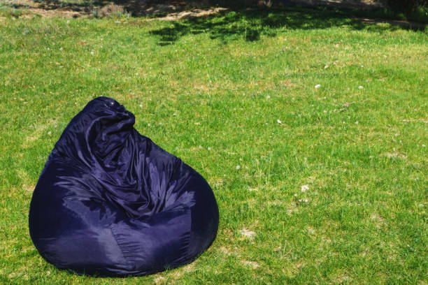 istock Bag chair on the grass 1441258975