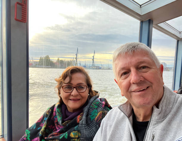 istock Senior mixed ethnicity couple close-up portrait 1441259341