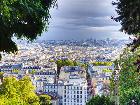 Paris overlook from Montmartre hill