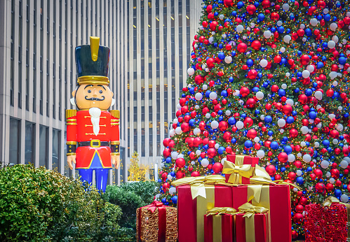 Christmas decorations in New York City