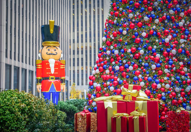 Christmas in Manhattan stock photo