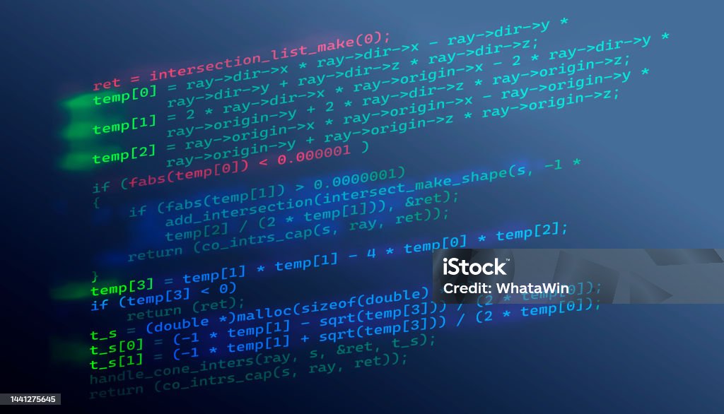 Programming Console With Dark Background Coding Vector Illustration ...