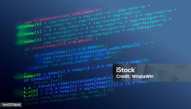 Programming Console With Dark Background Coding Vector Illustration ...