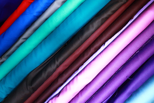 Multi colored fabric - Stock photo