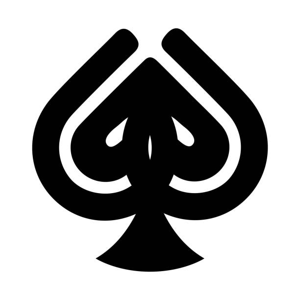 illustrations, cliparts, dessins animés et icônes de conception du logo de l’icône ace of spades. icône plate associée pour les applications web et mobiles. il peut être utilisé comme - logo, pictogramme, icône, élément infographique. illustration. - euchre