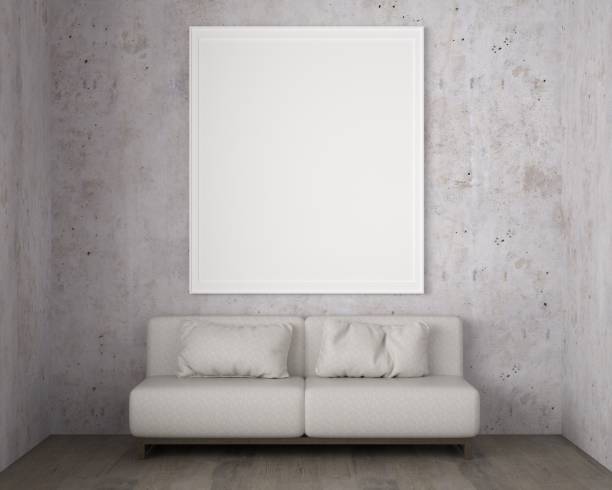 istock 3D Mockup poster in Modern interior design minimal style 1441300390