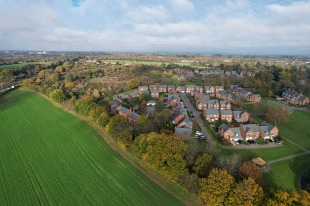 istock High Angle View of British Village 1441301344