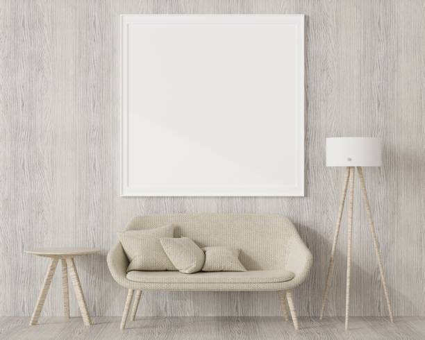istock 3D Mockup poster in Modern interior design minimal style 1441301381