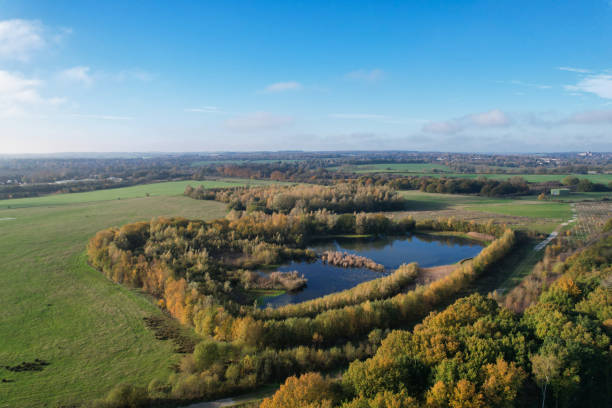 istock High Angle View of British Countryside Landscape 1441305887