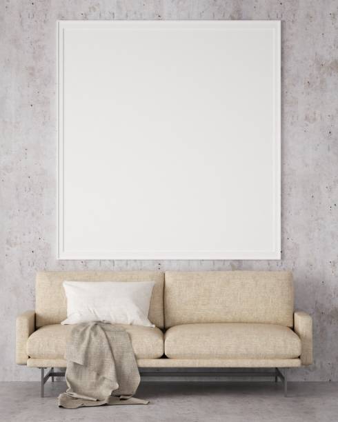 istock 3D Mockup poster in Modern interior design minimal style 1441307760