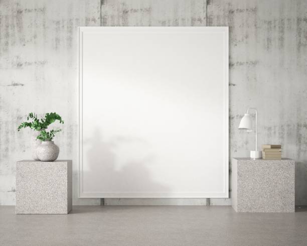 istock 3D Mockup poster in Modern interior design minimal style 1441307768