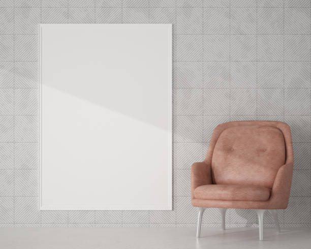 istock 3D design for living room interior with frame mockup 1441308012