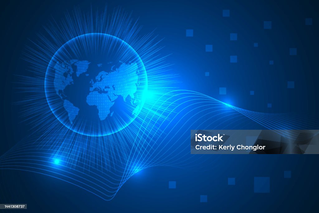 Network Connection Communication Global Network Connection And Social Network Communication Vector ...