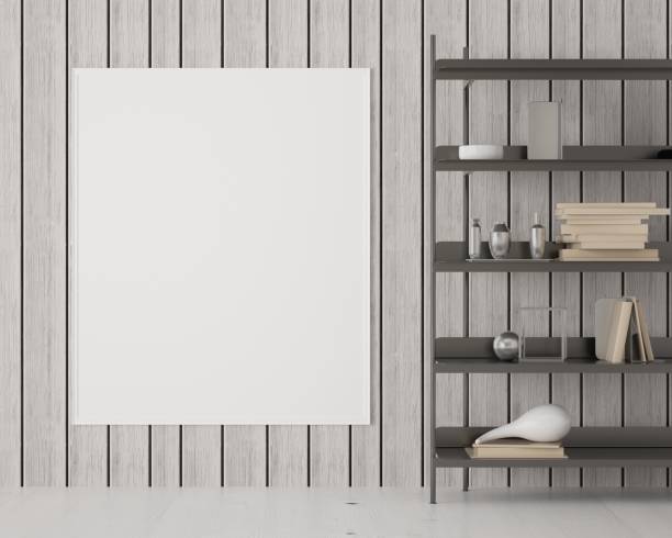 istock 3D Mockup poster in Modern interior design minimal style 1441308764