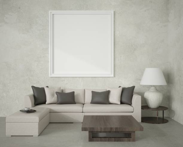 istock 3D Mockup poster in Modern interior design minimal style 1441310727