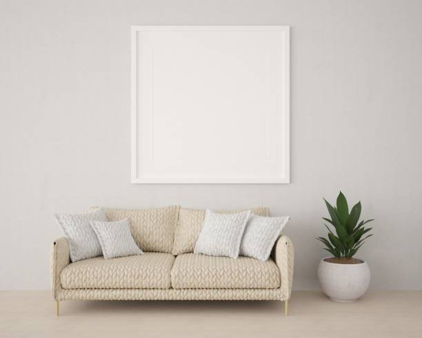 istock 3D Mockup poster in Modern interior design minimal style 1441313143