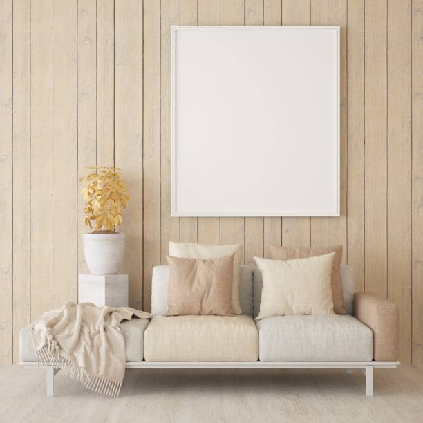 istock 3D Mockup poster in Modern interior design minimal style 1441313529