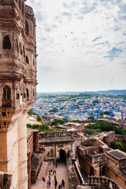 istock blue city view from fort with flat bright sky at morning 1441317629