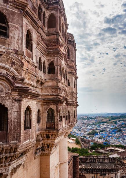 istock ancient fort with blue city view and flat bright sky at morning 1441317630