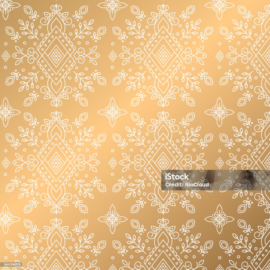 Pattern For Gold Seamless Elegant Gold Pattern Vector Stock Illustration - Download ...