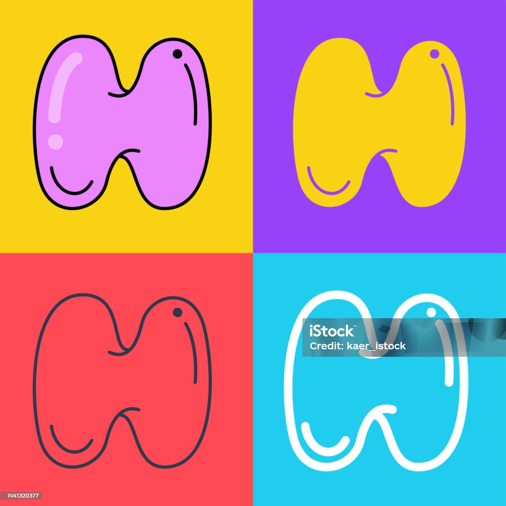 Logo Chữ H Phông Chữ Phong Cách Trẻ Con Táo Bạo Ngộ Nghĩnh Đường ...