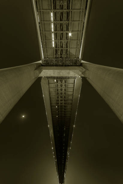 istock Details of bridge, viewed from bottom. Building abstract background 1441321439