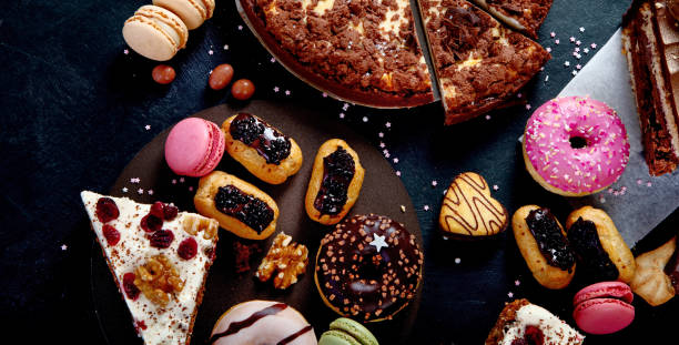 istock Assortment of confectionery, different types desserts 1441323065