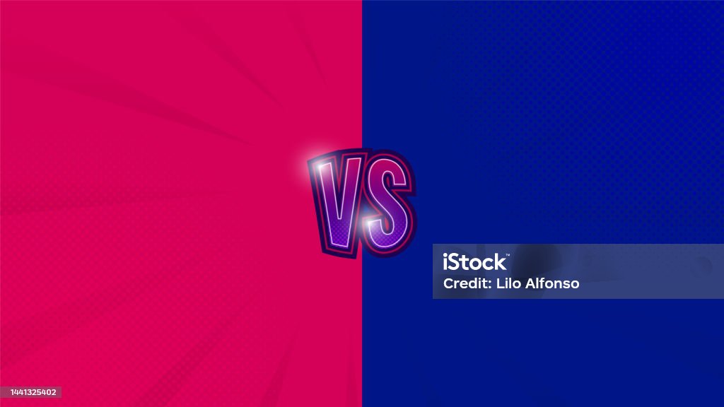 Vs. Split Background Vs Background With Retro Comic Style Stock Illustration - Download ...