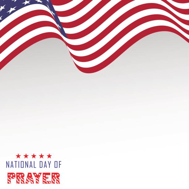 National Day Of Prayer Vector banner for The National Day of Prayer, an annual day of observance designated by the United States Congress. national day of prayer stock illustrations