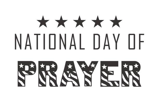 National Day Of Prayer Vector banner for The National Day of Prayer, an annual day of observance designated by the United States Congress. national day of prayer stock illustrations