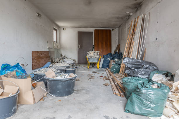 istock Renovation of old house, garage with rubble under construction 1441336853