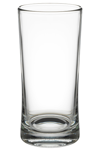 Empty glass for water