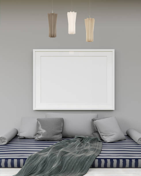 istock 3D interoir design for bedroom and mockup frame 1441342409