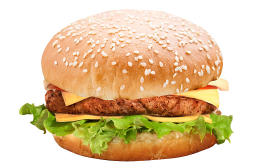 burger isolated on white