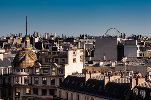View of Panoramic top view of Paris, France