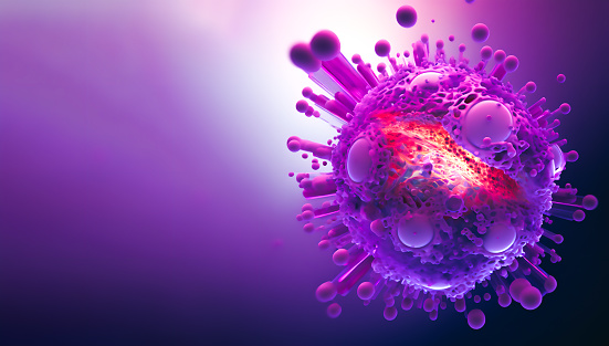 El virus sincitial respiratorio, ortopneovirus humano, es un virus común y contagioso transmitido por el aire que causa infecciones del tracto respiratorio photo