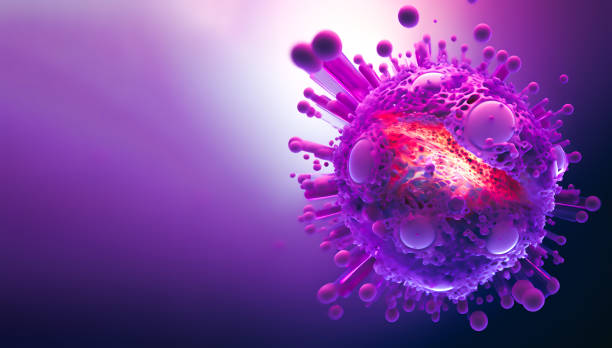 il virus rsv, il virus respiratorio sinciziale, l'ortopneumovirus umano, è un comune virus contagioso trasportato dall'aria che causa infezioni delle vie respiratorie - hiv virus retrovirus aids foto e immagini stock