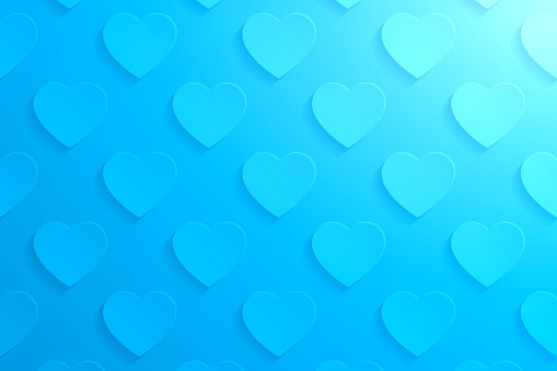 Modern and trendy abstract background. Seamless texture with heart patterns for your design (colors used: blue, white). Vector Illustration (EPS10, well layered and grouped), wide format (3:2). Easy to edit, manipulate, resize or colorize.