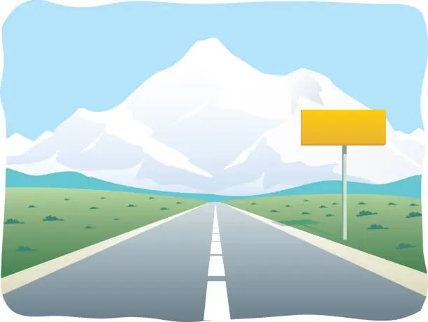Vector illustration of Road to nature  vector illustration.