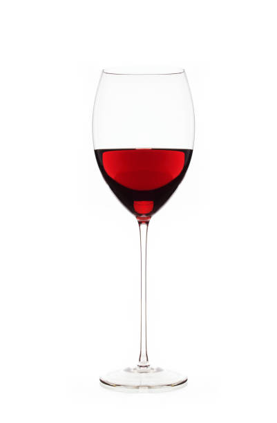 istock Red wine in glass isolated 1441352451