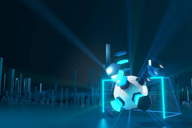 istock 3d football object design. realistic rendering. abstract futuristic background. 3d illustration. motion geometry concept. sport competition graphic. tournament game bet content. soccer ball element. 1441354272