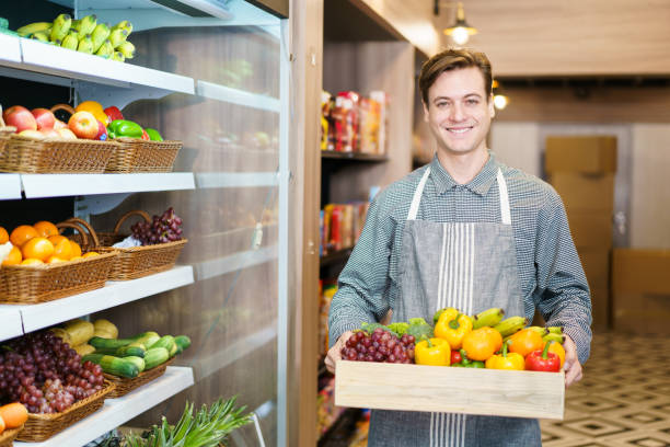 istock Grocery store staff portrait. 1441359386