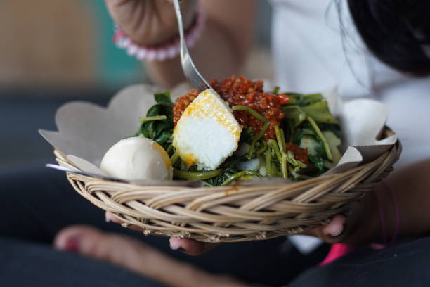 istock a typical food from Indonesia called tipat plecing, made from kale with spicy spices 1441362195
