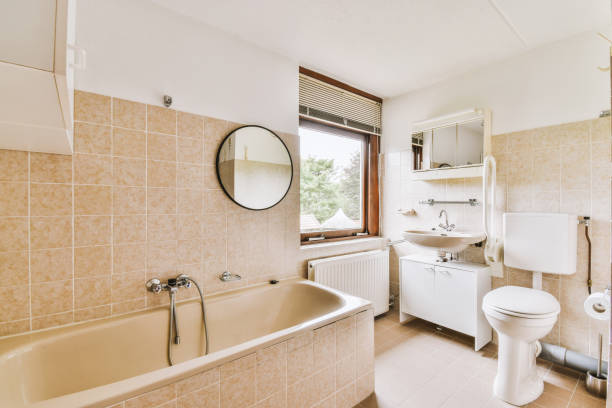 istock The interior of a bathroom with modern appliances 1441365508