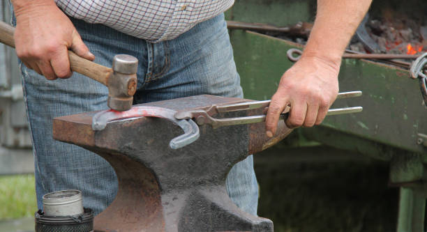 istock Horseshoe on an Anvil. 1441369481