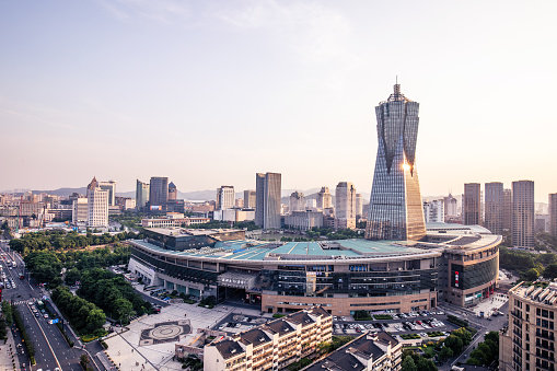 cityscape of modern city in hangzhou