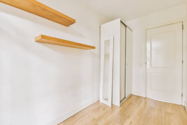 istock The interior of a spacious bright room with parquet floors 1441370070